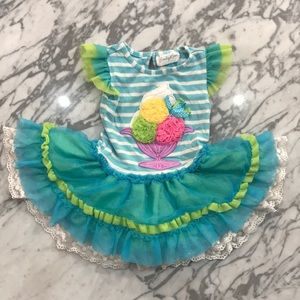 6/$15 Birthday 5 layer tulle dress ice cream